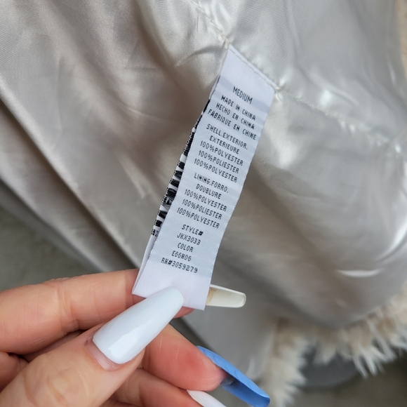 Thread & Supply Fuzzy Teddy Coat in Cream Color - Picture 6 of 7